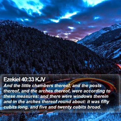 Ezekiel 40:33 KJV Bible Verse Image