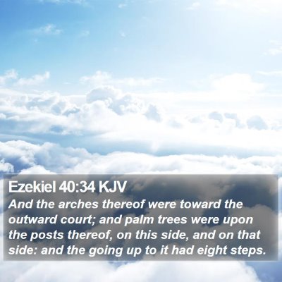 Ezekiel 40:34 KJV Bible Verse Image