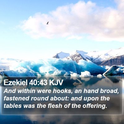 Ezekiel 40:43 KJV Bible Verse Image