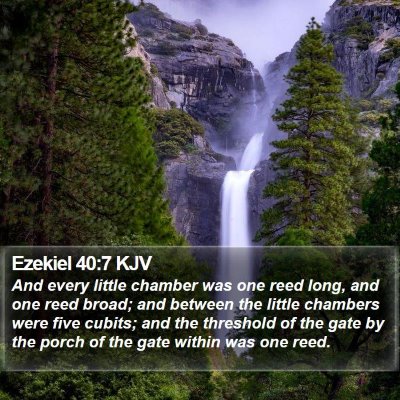 Ezekiel 40:7 KJV Bible Verse Image