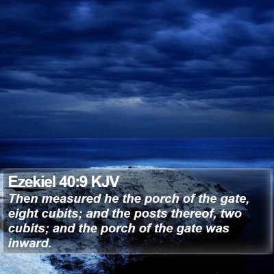Ezekiel 40:9 KJV Bible Verse Image
