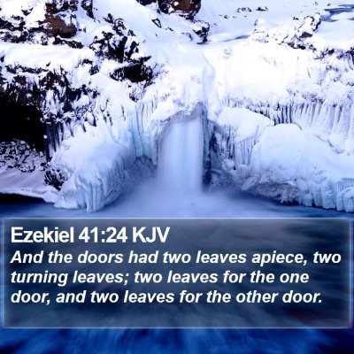 Ezekiel 41:24 KJV Bible Verse Image