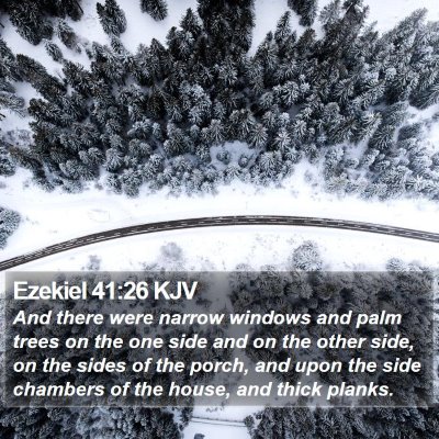 Ezekiel 41:26 KJV Bible Verse Image