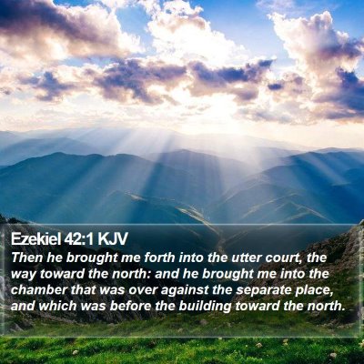 Ezekiel 42:1 KJV Bible Verse Image