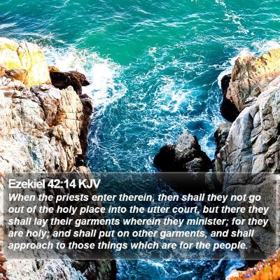 Ezekiel 42:14 KJV Bible Verse Image