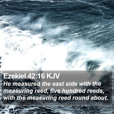 Ezekiel 42:16 KJV Bible Verse Image