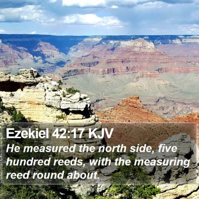Ezekiel 42:17 KJV Bible Verse Image