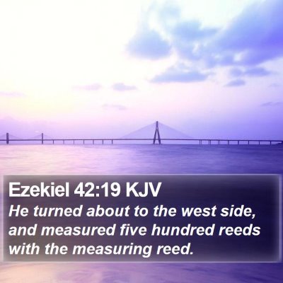 Ezekiel 42:19 KJV Bible Verse Image