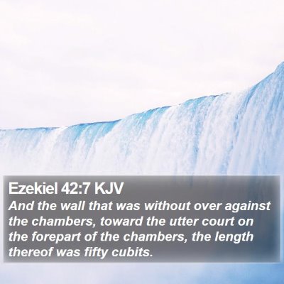 Ezekiel 42:7 KJV Bible Verse Image