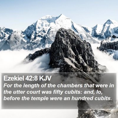 Ezekiel 42:8 KJV Bible Verse Image