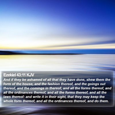 Ezekiel 43:11 KJV Bible Verse Image