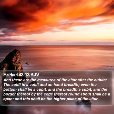 Ezekiel 43:13 KJV Bible Verse Image