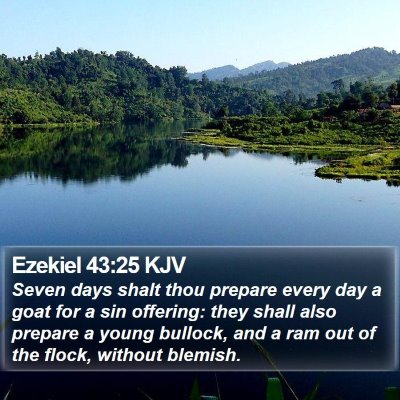 Ezekiel 43:25 KJV Bible Verse Image