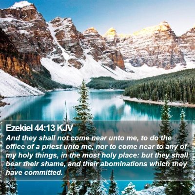 Ezekiel 44:13 KJV Bible Verse Image