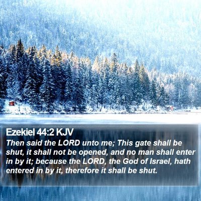 Ezekiel 44:2 KJV Bible Verse Image
