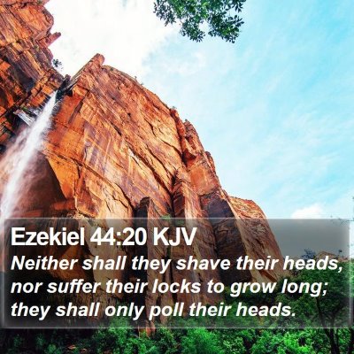 Ezekiel 44:20 KJV Bible Verse Image