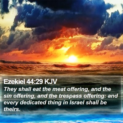 Ezekiel 44:29 KJV Bible Verse Image