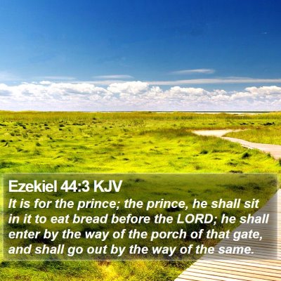 Ezekiel 44:3 KJV Bible Verse Image