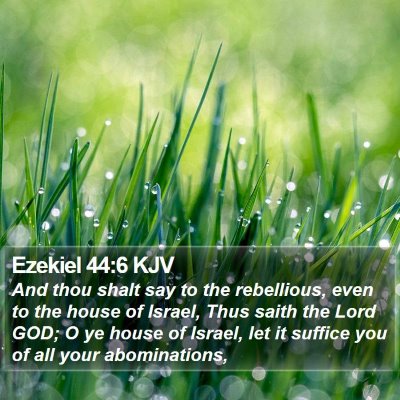 Ezekiel 44:6 KJV Bible Verse Image