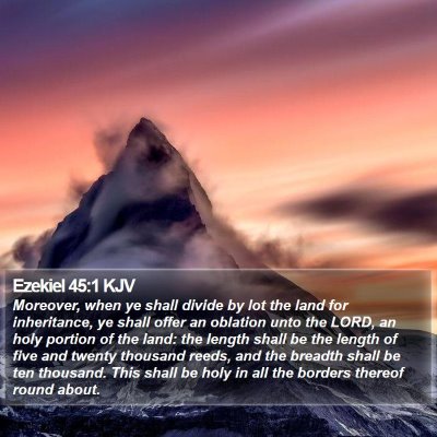 Ezekiel 45:1 KJV Bible Verse Image