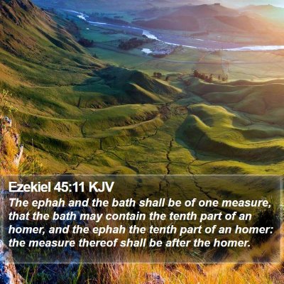 Ezekiel 45:11 KJV Bible Verse Image