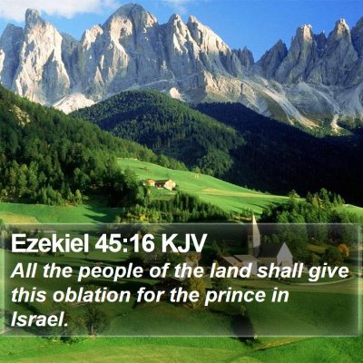 Ezekiel 45:16 KJV Bible Verse Image