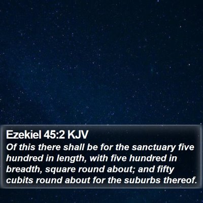 Ezekiel 45:2 KJV Bible Verse Image