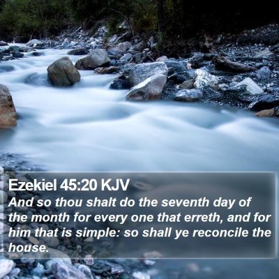 Ezekiel 45:20 KJV Bible Verse Image
