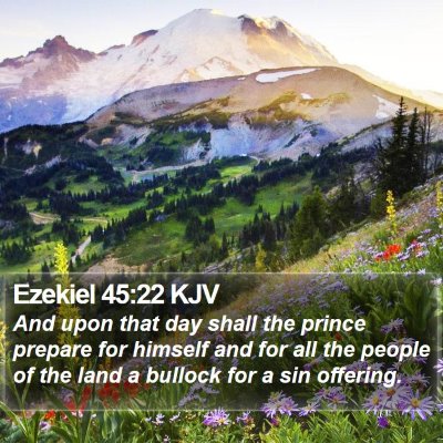 Ezekiel 45:22 KJV Bible Verse Image
