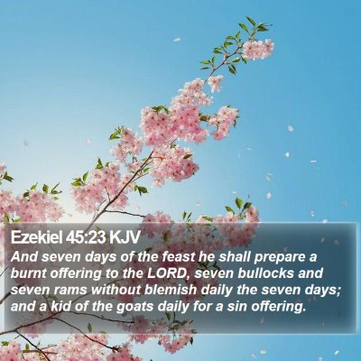 Ezekiel 45:23 KJV Bible Verse Image