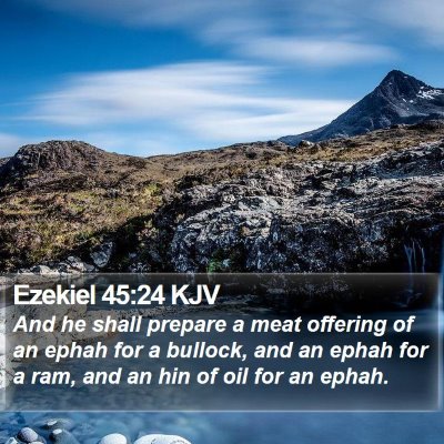 Ezekiel 45:24 KJV Bible Verse Image
