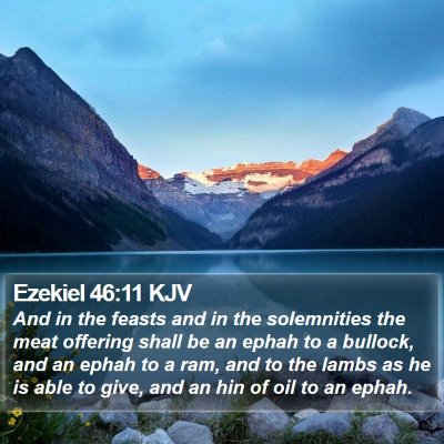 Ezekiel 46:11 KJV Bible Verse Image