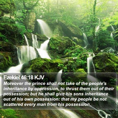Ezekiel 46:18 KJV Bible Verse Image