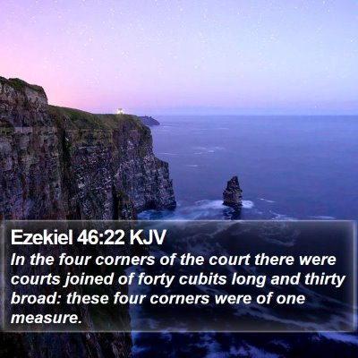 Ezekiel 46:22 KJV Bible Verse Image