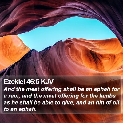 Ezekiel 46:5 KJV Bible Verse Image