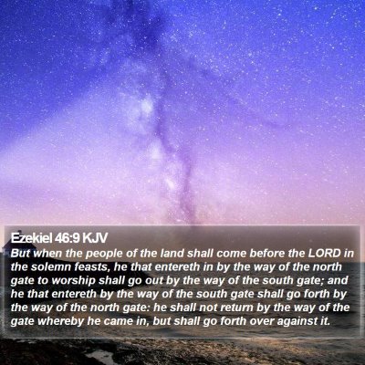 Ezekiel 46:9 KJV Bible Verse Image