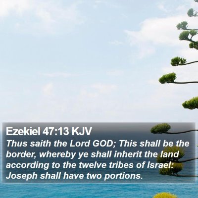 Ezekiel 47:13 KJV Bible Verse Image