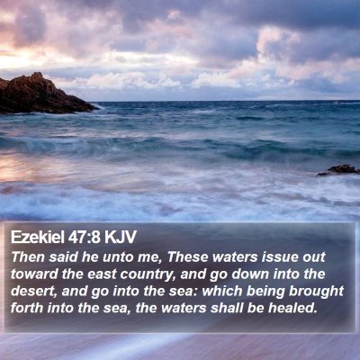 Ezekiel 47:8 KJV Bible Verse Image