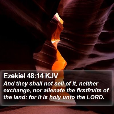 Ezekiel 48:14 KJV Bible Verse Image