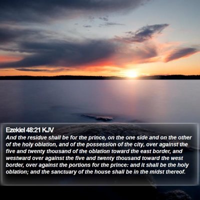 Ezekiel 48:21 KJV Bible Verse Image