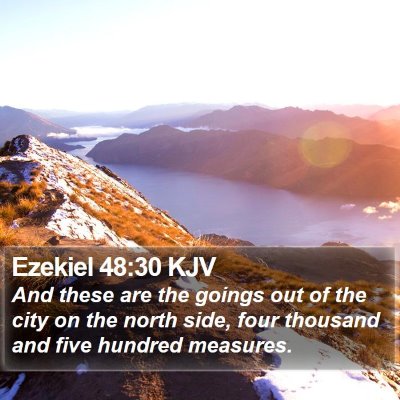 Ezekiel 48:30 KJV Bible Verse Image