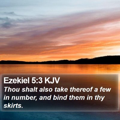 Ezekiel 5:3 KJV Bible Verse Image