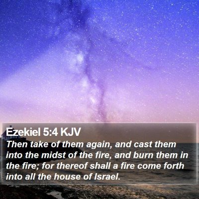Ezekiel 5:4 KJV Bible Verse Image