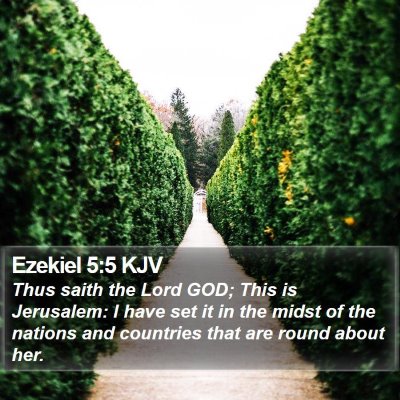 Ezekiel 5:5 KJV Bible Verse Image