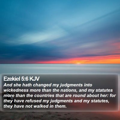 Ezekiel 5:6 KJV Bible Verse Image