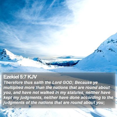 Ezekiel 5:7 KJV Bible Verse Image