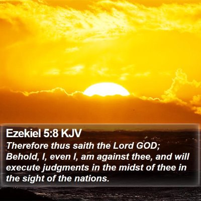 Ezekiel 5:8 KJV Bible Verse Image