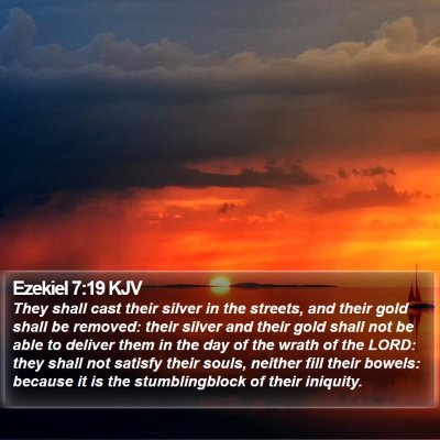 Ezekiel 7:19 KJV Bible Verse Image