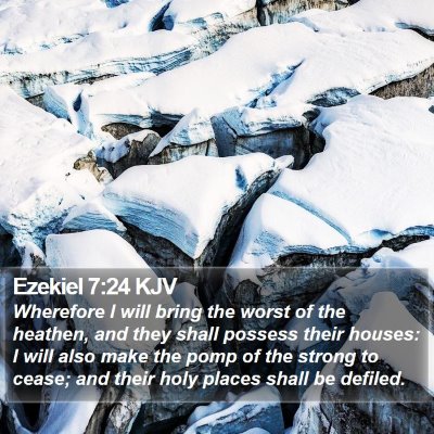 Ezekiel 7:24 KJV Bible Verse Image