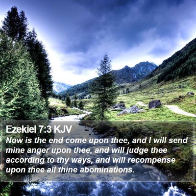 Ezekiel 7:3 KJV Bible Verse Image